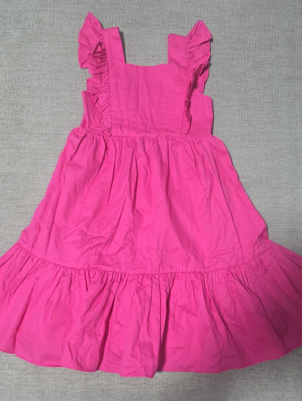 Bardot Hot Pink Ruffle Strap Cotton Dress
